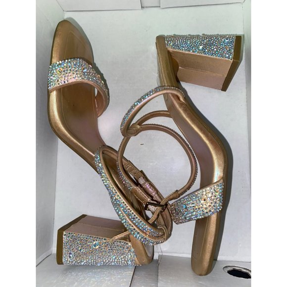 INC Womens Caymi Rhinestone Dressy Slingback Heels Size 6.5 New With Defects - Picture 4 of 6